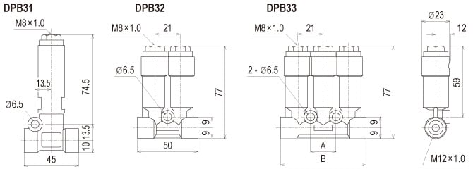 Showa Centralised Lubrication System - Distributors Volumetric - DPB Dester Plunger - Drawing 3